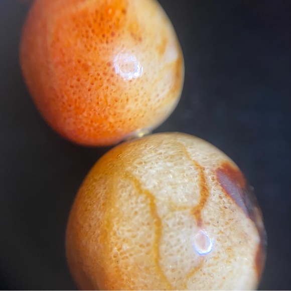 Apple Coral Graduated Necklace Vintage-Rare - Picture 5 of 9